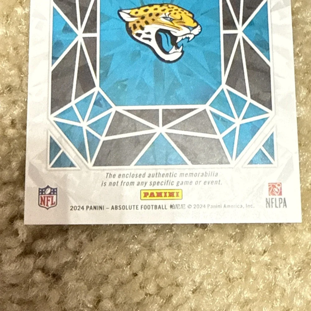 2024 Absolute Trevor Lawrence‎ Draft Diamonds Patch Relic Jacksonville Jaguars